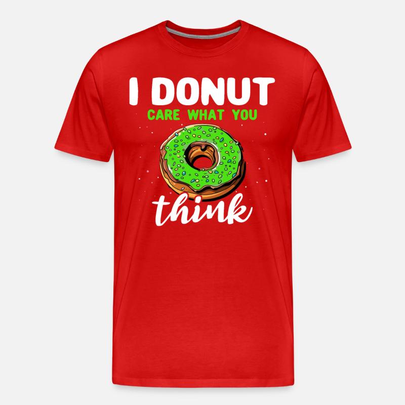 Donuts Sprüche Doughnuts - Männer Premium Bio T-Shirt - Rot