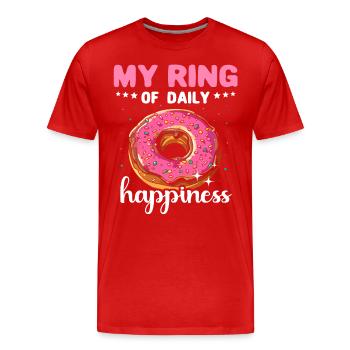 Donut Donut Lover - T-shirt bio Premium Homme - rouge - Devant - Damien (186cm)