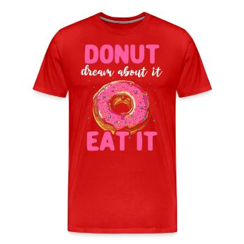 Donut Doughnut Donut Lover - T-shirt bio Premium Homme - rouge - Devant - Damien (186cm)