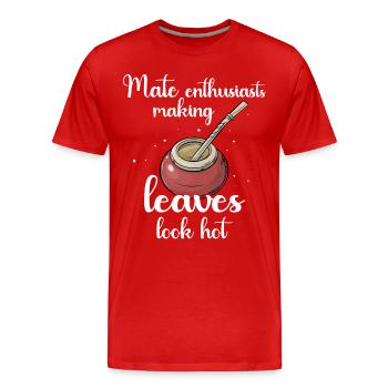Yerba mate tea - Men's Premium Organic T-Shirt - red - Front - Damien (186cm)