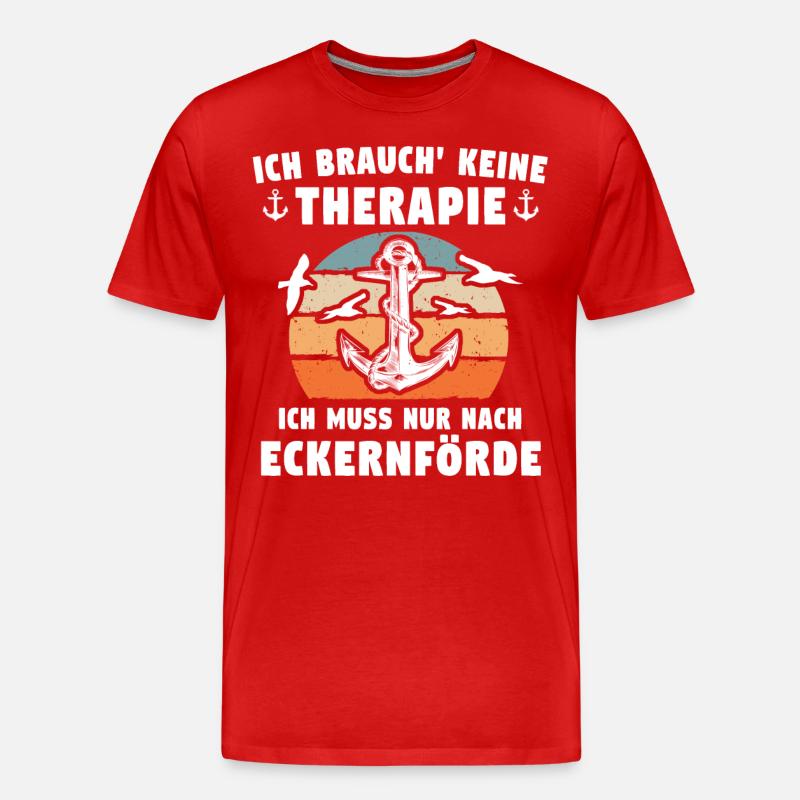 Eckernförde Sprüche - Männer Premium Bio T-Shirt - Rot