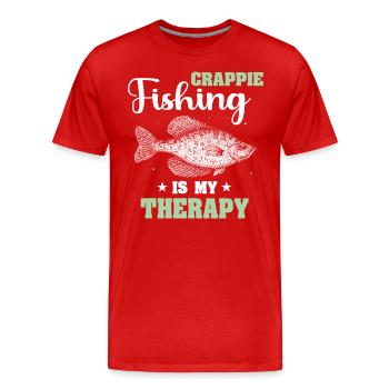 Crappie Fishing Sunfish Angler - Men's Premium Organic T-Shirt - red - Front - Damien (186cm)