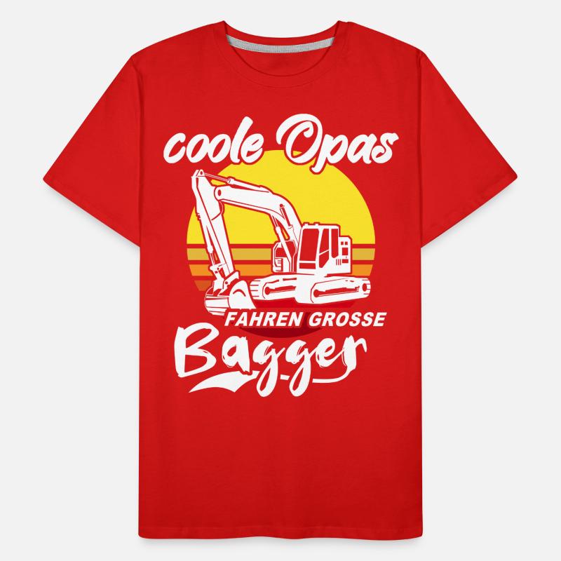 Baggerfahrer Opa Baggerführer Männer Premium Bio T-Shirt