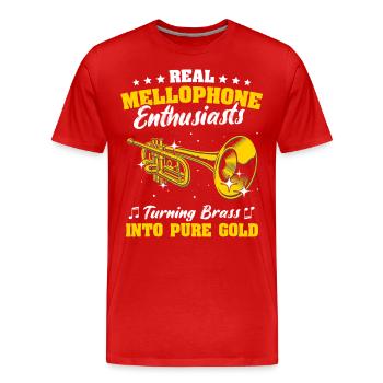 Musicien Mellophone - T-shirt bio Premium Homme - rouge - Devant - Damien (186cm)