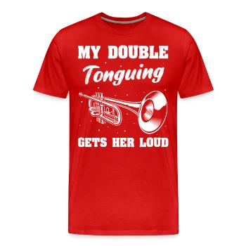 Mellophon Musiker Mellophonist - Männer Premium Bio T-Shirt - Rot - Vorne - Damien (186cm)