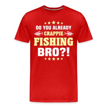 Sunfish Crappie Fishing - Men's Premium Organic T-Shirt - red - Front - Damien (186cm)