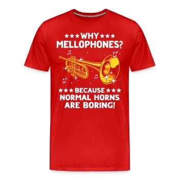 Mellophonspieler Mellophone - Männer Premium Bio T-Shirt - Rot - Vorne - Damien (186cm)