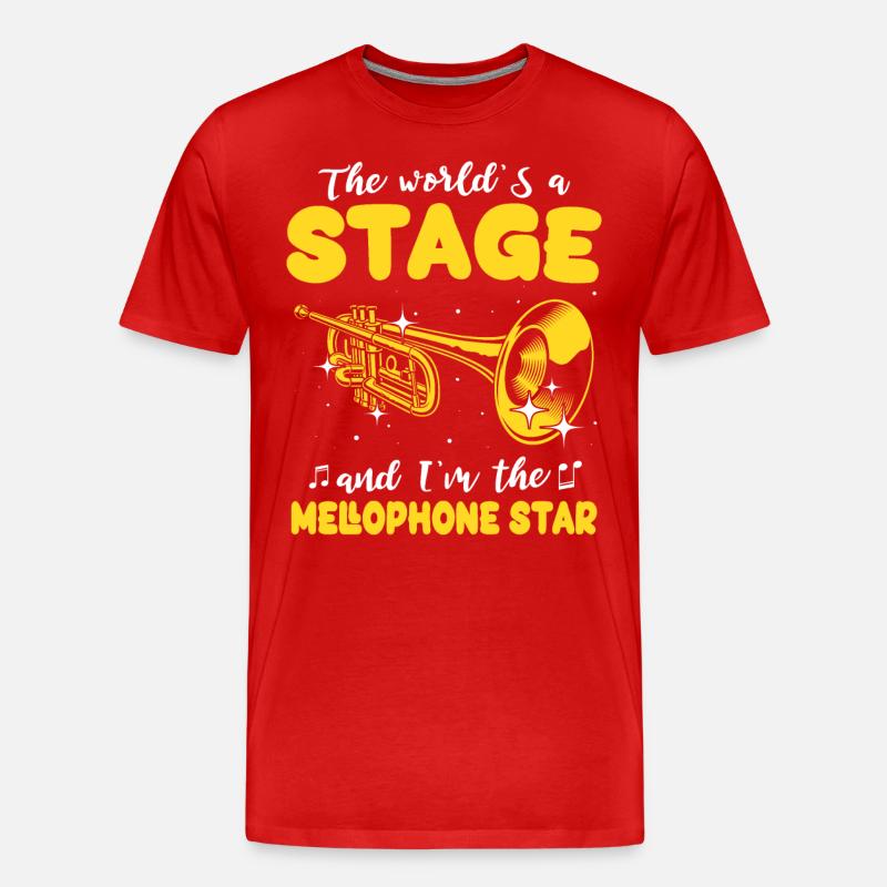 Mellophon - Männer Premium Bio T-Shirt - Rot