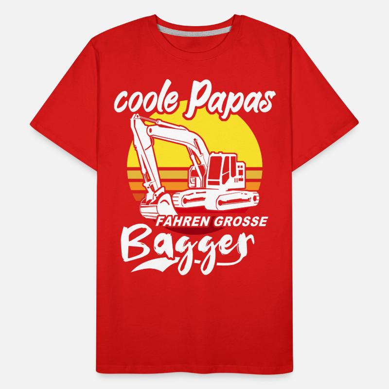 Baggerfahrer Papa Männer Premium Bio T-Shirt