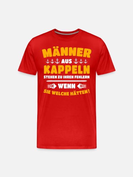 Kappeln Mann Kappelner - Männer Premium Bio T-Shirt - Rot