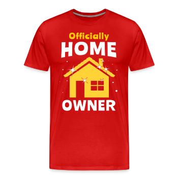 Propriétaire Achat d’une maison Acheteur d’une maison - T-shirt bio Premium Homme - rouge - Devant - Damien (186cm)