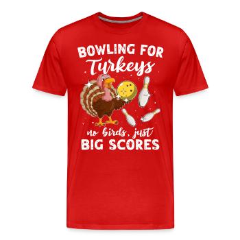 Bowling Turkey Strike - Männer Premium Bio T-Shirt - Rot - Vorne - Damien (186cm)