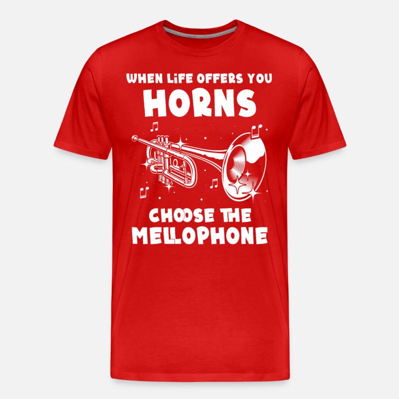 Mellophonist - Männer Premium Bio T-Shirt - Rot