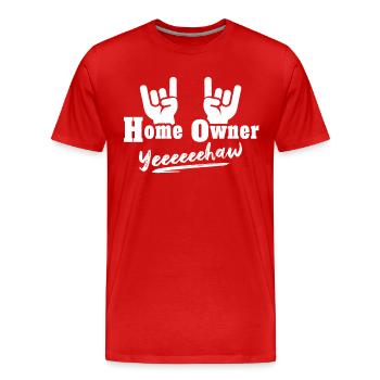 Propriétaire - T-shirt bio Premium Homme - rouge - Devant - Damien (186cm)