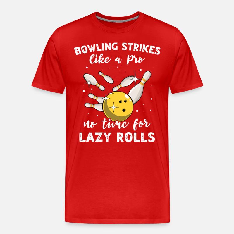 Slow Bowling Strikes - Männer Premium Bio T-Shirt - Rot