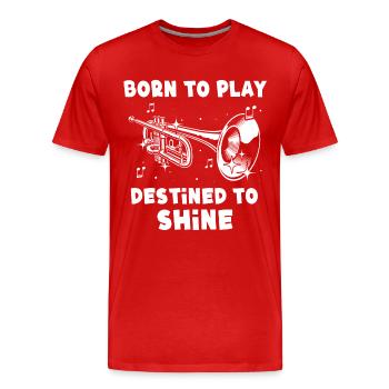 Brass Player Trumpets - Men's Premium Organic T-Shirt - red - Front - Damien (186cm)