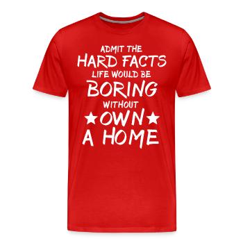 Propriétaire - T-shirt bio Premium Homme - rouge - Devant - Damien (186cm)