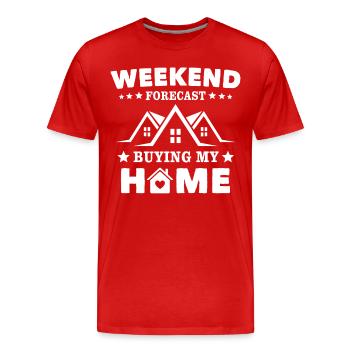 Propriétaire - T-shirt bio Premium Homme - rouge - Devant - Damien (186cm)