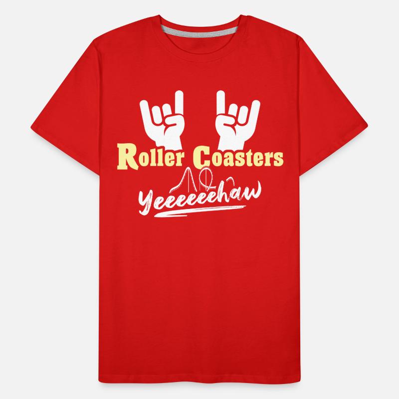 Roller Coaster Amusement Park Roller Coaster Lovers Men's Premium Organic T-Shirt