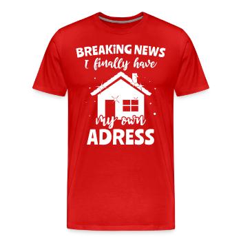 Propriétaire - T-shirt bio Premium Homme - rouge - Devant - Damien (186cm)