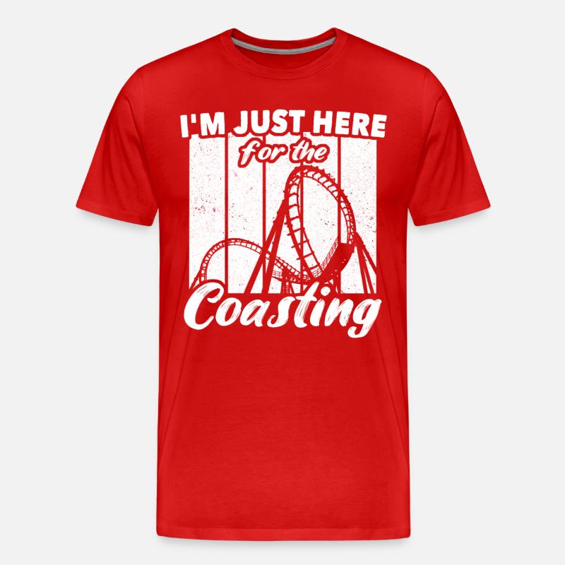 Achterbahn - Männer Premium Bio T-Shirt - Rot