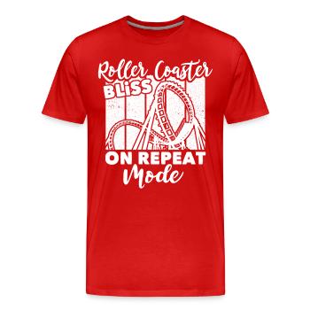 Montagnes russes - T-shirt bio Premium Homme - rouge - Devant - Damien (186cm)
