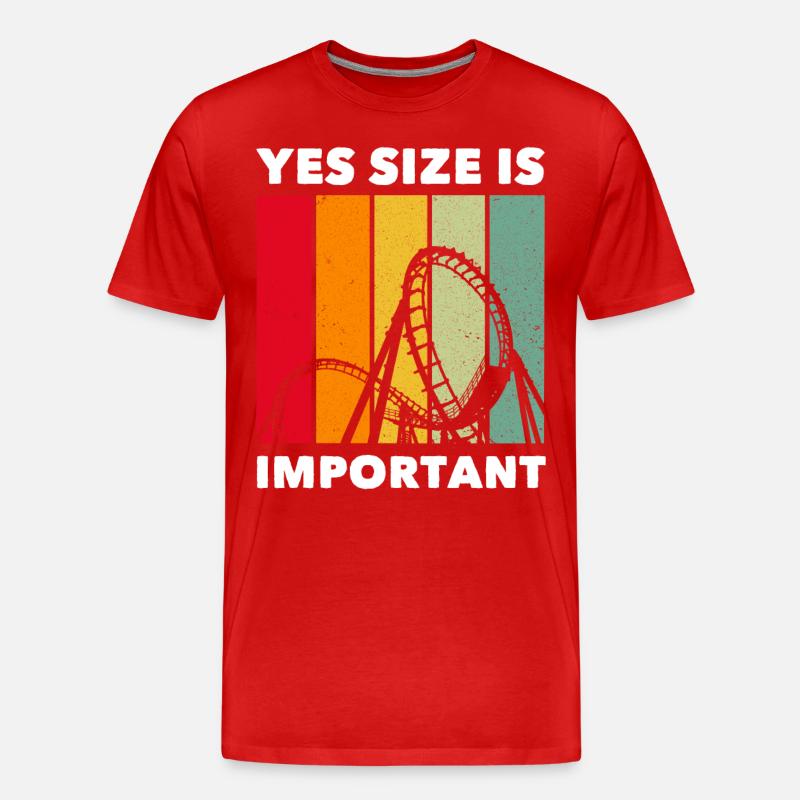 Achterbahn Roller Coaster - Männer Premium Bio T-Shirt - Rot