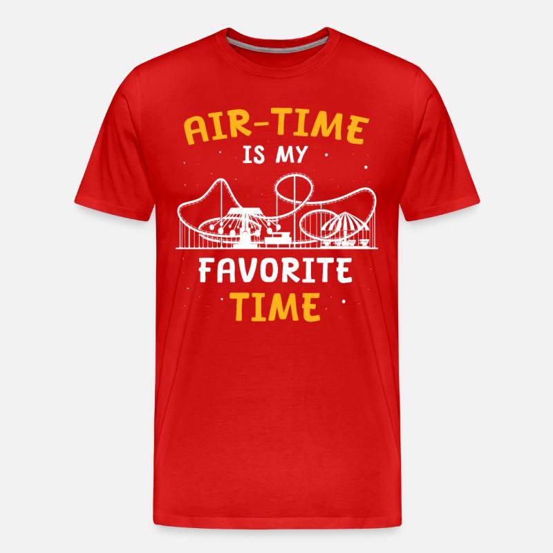 Achterbahn Roller Coaster - Männer Premium Bio T-Shirt - Rot