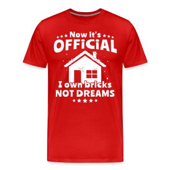 Propriétaire - T-shirt bio Premium Homme - rouge - Devant - Damien (186cm)