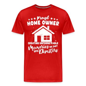Propriétaire - T-shirt bio Premium Homme - rouge - Devant - Damien (186cm)