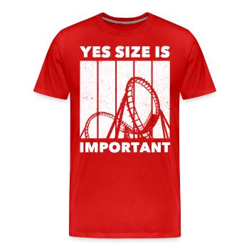 Achterbahn Achterbahnfahrer - Männer Premium Bio T-Shirt - Rot - Vorne - Damien (186cm)