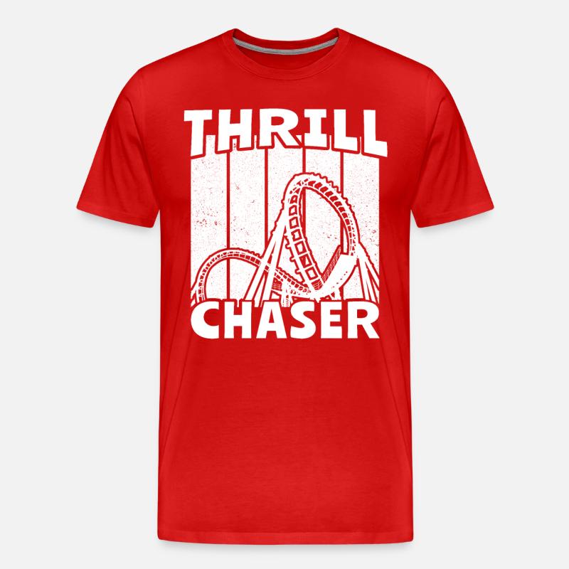 Achterbahn Achterbahnfahrer - Männer Premium Bio T-Shirt - Rot