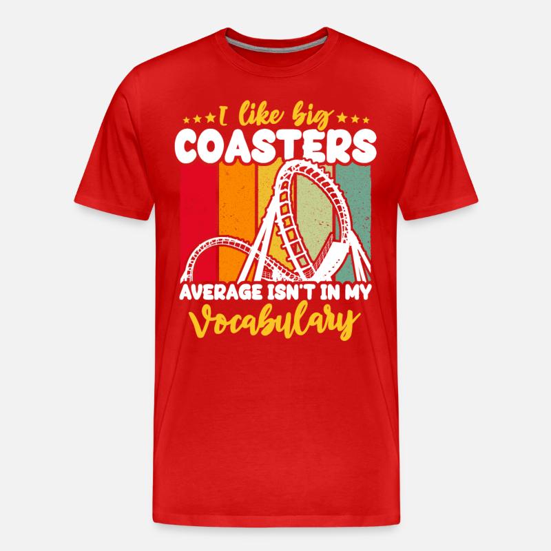 Roller Coaster Roller Coaster Riders - Men's Premium Organic T-Shirt - red