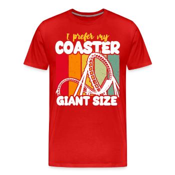 Achterbahn Achterbahnfahrer - Männer Premium Bio T-Shirt - Rot - Vorne - Damien (186cm)