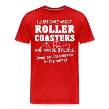 Montagnes russes - T-shirt bio Premium Homme - rouge - Devant - Damien (186cm)