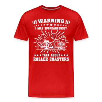 Montagnes russes - T-shirt bio Premium Homme - rouge - Devant - Damien (186cm)