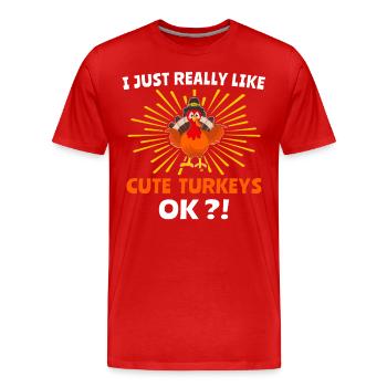 Turquie - T-shirt bio Premium Homme - rouge - Devant - Damien (186cm)