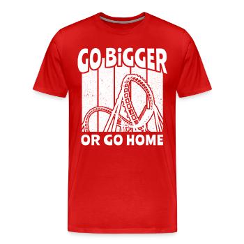 Achterbahn Achterbahnfahrer - Männer Premium Bio T-Shirt - Rot - Vorne - Damien (186cm)