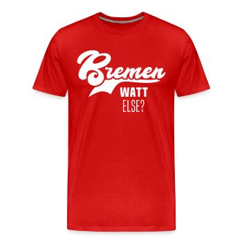 Brême - T-shirt bio Premium Homme - rouge - Devant - Damien (186cm)