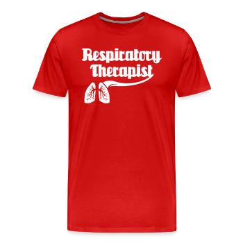 Inhalothérapeute Poumon - T-shirt bio Premium Homme - rouge - Devant - Damien (186cm)