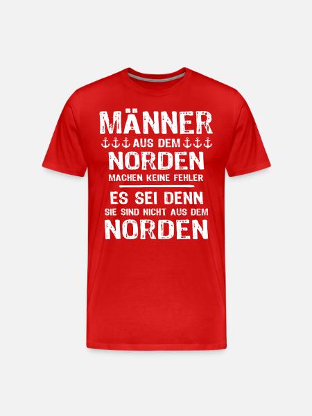 Norden Nordener - Männer Premium Bio T-Shirt - Rot