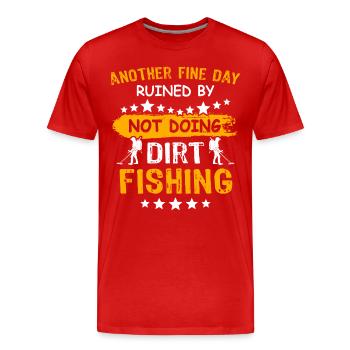 Dirt Fishing Probes - Men's Premium Organic T-Shirt - red - Front - Damien (186cm)