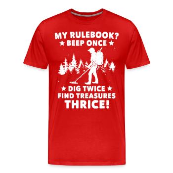 Pêche à la terre - T-shirt bio Premium Homme - rouge - Devant - Damien (186cm)