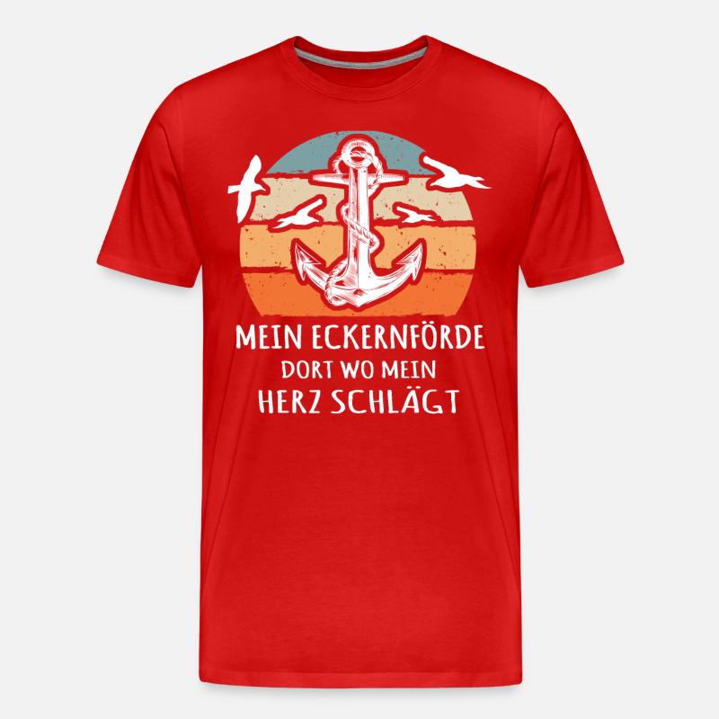 Eckernförde Sprüche - Männer Premium Bio T-Shirt - Rot