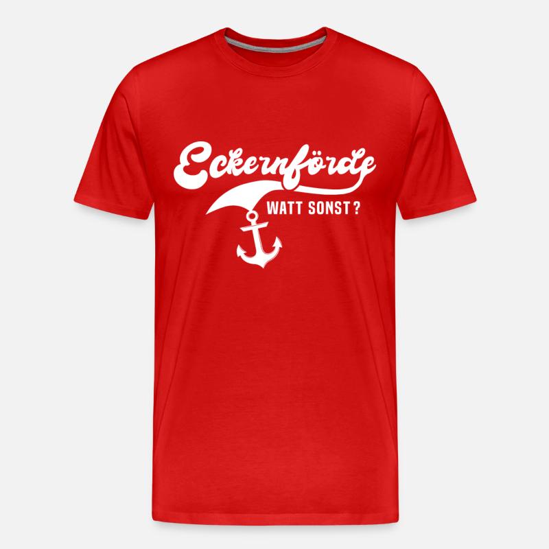 Eckernförde Sprüche - Männer Premium Bio T-Shirt - Rot