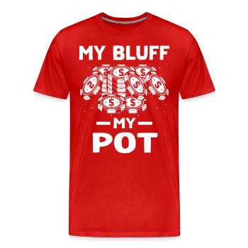 Poker Pokern - Männer Premium Bio T-Shirt - Rot - Vorne - Damien (186cm)