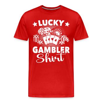 Casino - T-shirt bio Premium Homme - rouge - Devant - Damien (186cm)