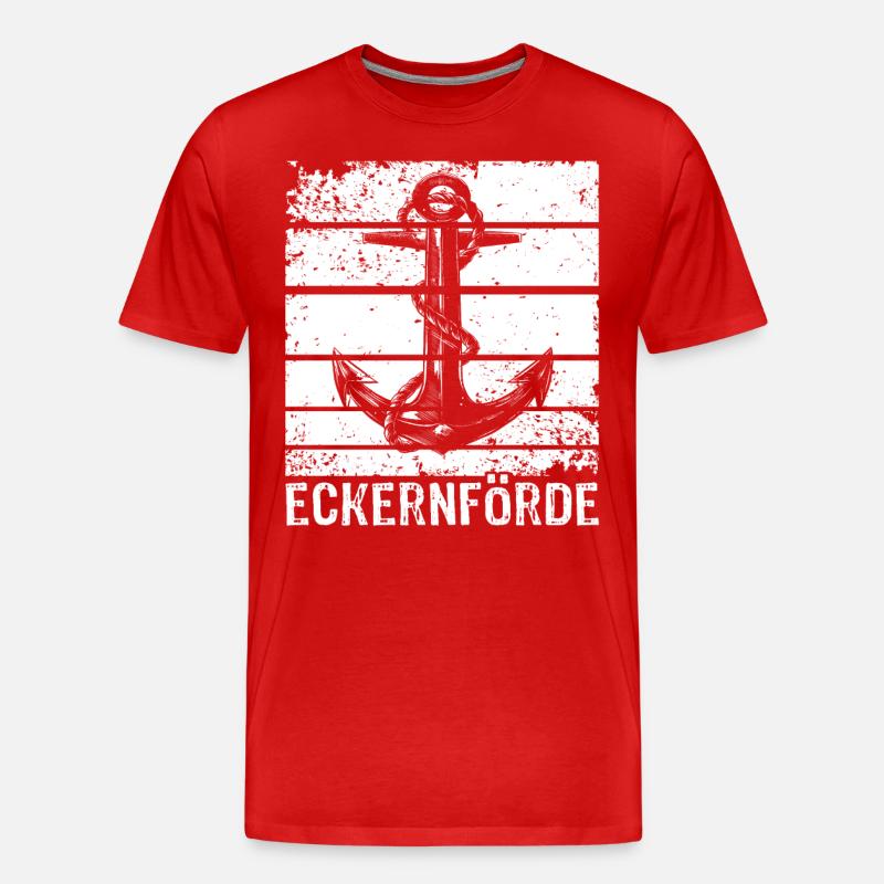 Eckernförde Eckernförder - Männer Premium Bio T-Shirt - Rot