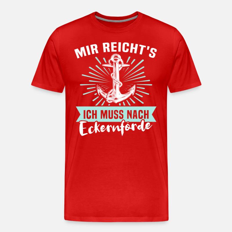 Eckernförde Eckernförder - Männer Premium Bio T-Shirt - Rot