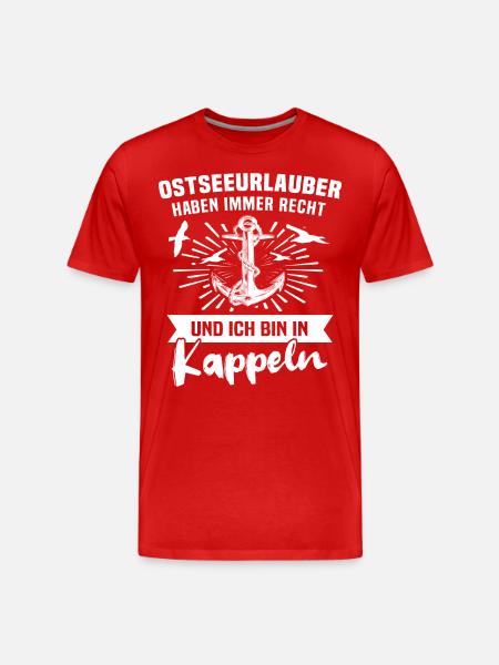 Kappeln Sprüche Kappelner - Männer Premium Bio T-Shirt - Rot
